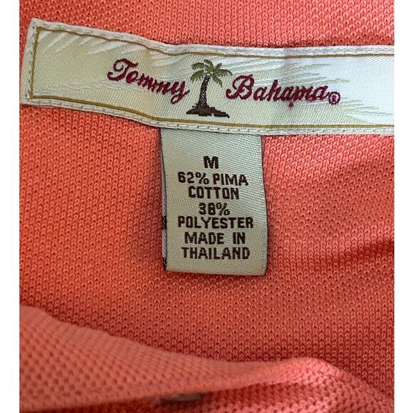 Tommy Bahama Coral color size men's medium Polo shirt - Picture 4 of 4
